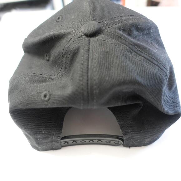 Pulp Fiction Hat Cap Snap Back One Size Black Orange Embroidered Movie 90s Logo - Picture 2 of 5